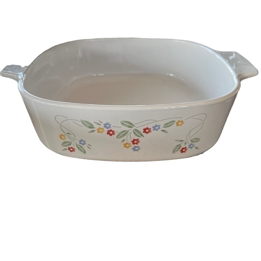 Corning Ware casserole dish without a lid. Autumn Meadow".